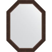 Зеркало Evoform Octagon 61х81 в багетной раме - Палисандр 62 мм арт-BY 7067 — фото 1, Зеркала в ванную комнату