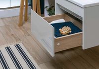 Тумба с раковиной Aquanet Токио 110 R подвесная Белая арт-239209 — фото 14, Тумбы с раковиной