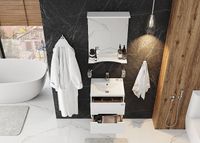 Тумба под раковину Onika Айленд 50.13 подвесная Белая арт-105021 — фото 6, Тумбы под раковину