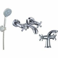 Комплект смесителей Orange Kristi Хром арт-M33-311cr — фото 1, Готовые комплекты для ванной комнаты