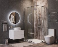 Зеркало Bond Circle 70x70 с подсветкой с бесконтактным выключателем арт-M38ZE-7070 — фото 6, Зеркала в ванную комнату