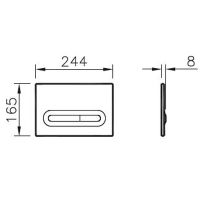 Клавиша смыва Vitra Loop T Хром глянцевый арт-740-0780 — фото 6, Кнопки смыва