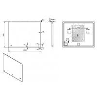 Зеркало Esbano 100 с подсветкой с сенсорным выключателем с подогревом и часами арт-ESMI2073KDS — фото 3, Зеркала в ванную комнату