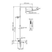 Душевая система WasserKRAFT с термостатом Хром арт-A199.119.103.087.CH Thermo — фото 7, Душевые стойки