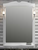 Зеркало Opadiris Тибет 75 Белое матовое арт-00-00002911 — фото 4, Зеркала в ванную комнату