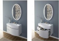 Зеркало Aquanet Сопрано 70 с подсветкой Белое арт-169607 — фото 7, Зеркала в ванную комнату