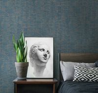 Обои Milassa Микадо Флизелин (1*10,05) Синий, Линии арт-KTS5 021 — фото 2, Обои для стен