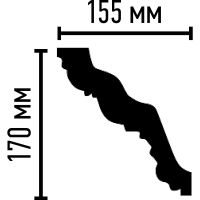 Карниз Decomaster 2400x170x155 мм арт-95091 — фото 2, Карнизы