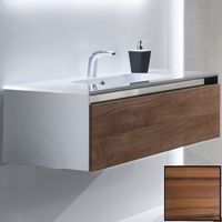 Тумба с раковиной SanVit Кубэ-1 75 с фактурой под дерево подвесная Зебрано арт-kkube1075 — фото 1, Тумбы с раковиной