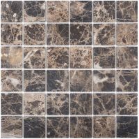 Каменная мозаика Pixmosaic Dark Emperador 30,5x30,5 см арт-PIX303 — фото 1, Мозаика