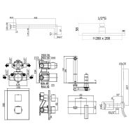 Комплект смесителей Paffoni Elle с термостатом Черный матовый арт-KITLEQ518NO105 — фото 9, Готовые комплекты для ванной комнаты