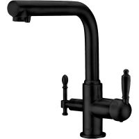 Смеситель для кухни ZorG Sanitary Черный матовый арт-ZR 313 YF-33 BLACK — фото 1, Смесители для кухни