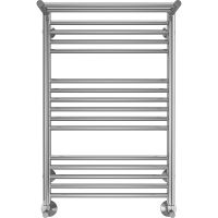 Водяной полотенцесушитель Terminus Аврора П16 500х800 с полкой Хром, нижнее подключение, G 1/2" ВР, с угловым соединением арт-4670078529428 — фото 2, Водяные полотенцесушители