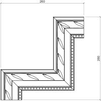 Угловой элемент Европласт 260x18x260 мм арт-1.52.294 — фото 2, Молдинги