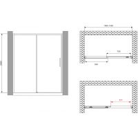 Товар: Душевая дверь Abber Komfort 140 профиль Черный стекло прозрачное арт-AG93140B - фото 3 Душевая дверь Abber Komfort 140 профиль Черный стекло прозрачное арт-AG93140B — фото 3, Раздвижные душевые двери