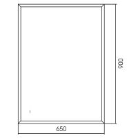 Зеркало Abber See 65 с подсветкой Черное с бесконтактным выключателем и диммером арт-AG6110SC-0.65 — фото 3, Зеркала в ванную комнату