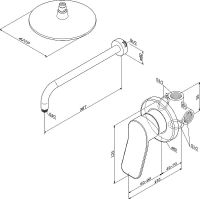 Душевая система AM.PM X-Joy Черная арт-FB85A2R002 — фото 6, Встраиваемые душевые комплекты