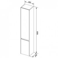 Шкаф пенал Aquanet Гласс 35 L подвесной Белый арт-249946 — фото 4, Пеналы для ванной комнаты