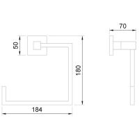 Полотенцедержатель Nofer Barcelona Черный арт-16905.N — фото 2, Полотенцедержатели