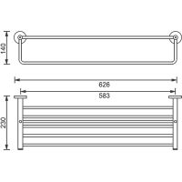 Полка для полотенец Aquanet 4562MB Черная матовая арт-241919 — фото 2, Полки для полотенец