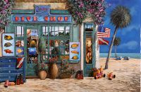 Фреска Ortograf Городской пейзаж живопись 11852 Фактура флок FLK Флизелин (4,1*2,7) Синий/Разноцветный, Город/Живопись арт-11852 (флок FLK) — фото 2, Фрески