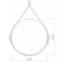 Зеркало Creto Bergen 51 Коричневое арт-10-D510 — фото 3, Зеркала в ванную комнату
