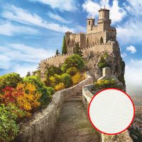 Фреска Ortograf Замки 10523 Фактура флок FLK Флизелин (3*3) Бежевый/Зеленый/Голубой, Замки/Пейзаж арт-10523 (флок FLK) — фото 1, Фрески