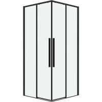 Душевой уголок Grossman Galaxy 90х90 профиль Черный матовый стекло прозрачное арт-300.K33.01.9090.21.00 — фото 9, Квадратные душевые уголки