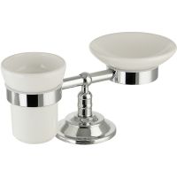 Стакан для зубных щеток с мыльницей Migliore Mirella Хром арт-17245 — фото 1, Стаканы для зубных щеток