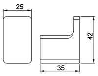Крючок Timo Selene Черный арт-14011/03 — фото 3, Крючки для полотенец