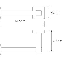 Держатель туалетной бумаги WasserKRAFT Rhin Хром арт-K-8796 — фото 3, Держатели туалетной бумаги
