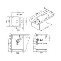 Товар: Кухонная мойка Alveus Duo 70 SAT-90 560x440 Сатинированная сталь арт-1039363 - фото 3 Кухонная мойка Alveus Duo 70 SAT-90 560x440 Сатинированная сталь арт-1039363 — фото 3, Кухонные мойки