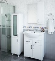 Шкаф пенал Sanflor Глория 32 L Белый арт-С000005722 — фото 3, Пеналы для ванной комнаты