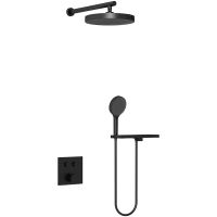 Душевая система Vincea Inspire Черная матовая арт-VSFW-4I212RMB — фото 1, Встраиваемые душевые комплекты