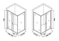 Товар: Душевой уголок Orange 130x90 профиль Хром стекло прозрачное арт-E23-13090TCR - фото 8 Душевой уголок Orange 130x90 профиль Хром стекло прозрачное арт-E23-13090TCR — фото 8, Прямоугольные душевые уголки
