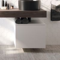 Тумба STWORKI Ольборг 50 tpUNI.50.H40.Y.VY-211CO подвесная Белая матовая арт-481750 — фото 1, Комоды и тумбы для ванной комнаты