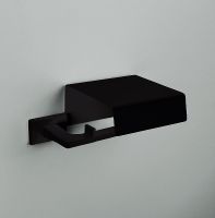 Держатель туалетной бумаги Colombo Design Look с крышкой Черный матовый арт-B1691.NM — фото 2, Держатели туалетной бумаги