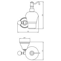 Дозатор для жидкого мыла Migliore Provance Бронза Белый арт-17620 — фото 2, Дозаторы