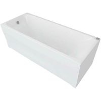 Акриловая ванна Aquatek Альфа 140х70 без гидромассажа с фронтальной панелью с каркасом (вклеенный) со слив-переливом (слева) арт-ALF140-0000005 — фото 2, Акриловые ванны