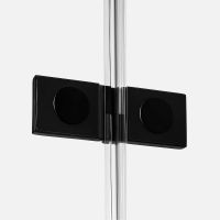 Душевой уголок New Trendy Avexa Black 80х80 профиль Черный стекло прозрачное арт-EXK-1608 — фото 7, Квадратные душевые уголки