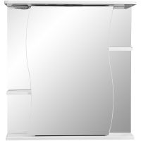 Зеркальный шкаф Stella Polar Волна Лолита 65 с подсветкой Белый арт-SP-00000054 — фото 2, Зеркальные шкафы в ванную