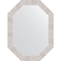 Зеркало Evoform Octagon 62x82 в багетной раме - Соты алюминий 70 мм арт-BY 7099 — фото 1, Зеркала в ванную комнату