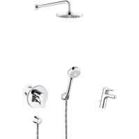 Комплект смесителей Kludi Pure Easy Хром арт-376300565 — фото 2, Готовые комплекты для ванной комнаты