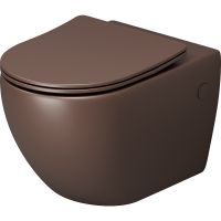 Унитаз Grossman Color подвесной Коричневый матовый с сиденьем Микролифт арт-GR-4411BRMS — фото 1, Подвесные унитазы