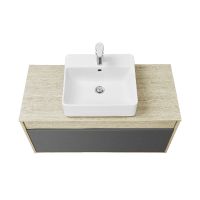 Тумба под раковину Aquaton Лофт Урбан 100 подвесная Cерый графит Дуб орегон арт-1A247701LQX60 — фото 3, Тумбы под раковину