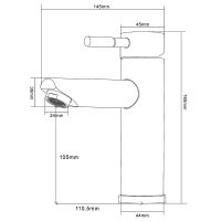 Смеситель для раковины Orange Steel Черный матовый арт-M99-021b — фото 6, Смесители для раковины