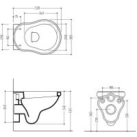 Унитаз Migliore Bella подвесной без сиденья арт-20619 — фото 3, Подвесные унитазы