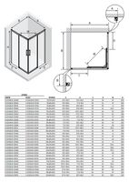 Душевой уголок New Trendy Prime Black 90х100 профиль Черный стекло прозрачное арт-D-0314A/D-0317A — фото 9, Прямоугольные душевые уголки