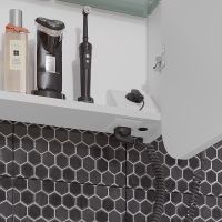 Зеркальный шкаф Opadiris Элеганс 90 с подсветкой Белый матовый арт-00-00006882 — фото 5, Зеркальные шкафы в ванную