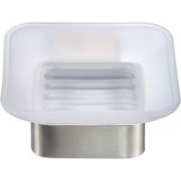 Мыльница Milacio Ultra нержавеющая сталь / настенная / 10.3x4.2x10.2 см арт-MCU.952.SS — фото 2, Мыльницы